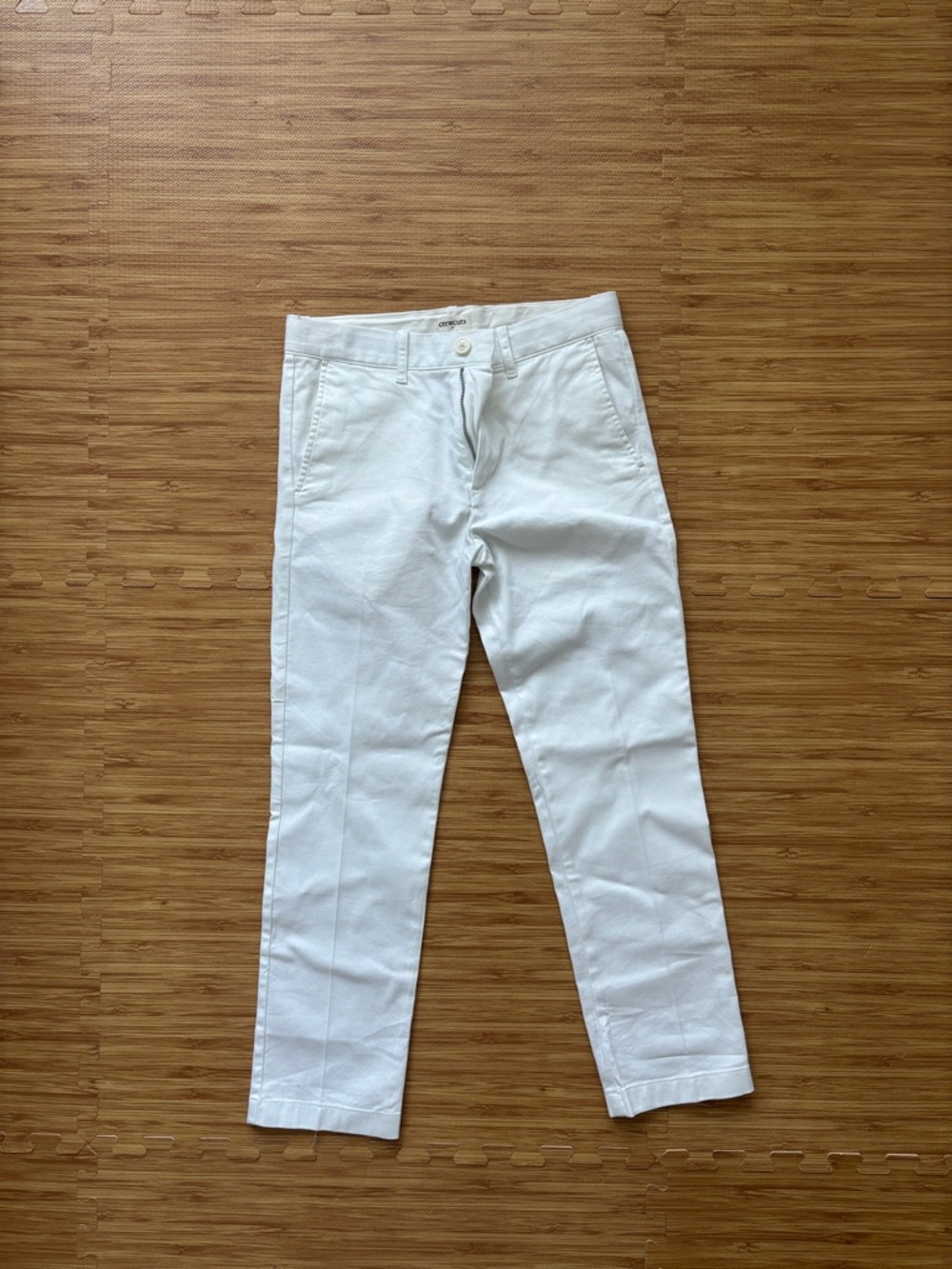 CrewCuts Boys JCrew White Chino Pants Slim Fit Size 10